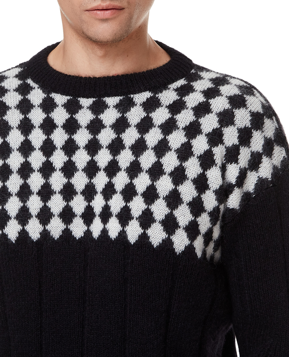 Вовняний светр Saint Laurent 665879-Y75DB, чорний колір • Купити в інтернет-магазині Kameron