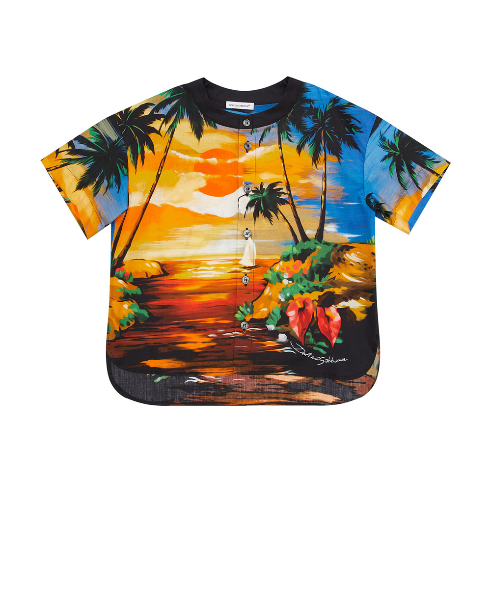 Детская рубашка Dolce&Gabbana Kids L43S68-G7H0O-S, разноцветный цвет • Купить в интернет-магазине Kameron