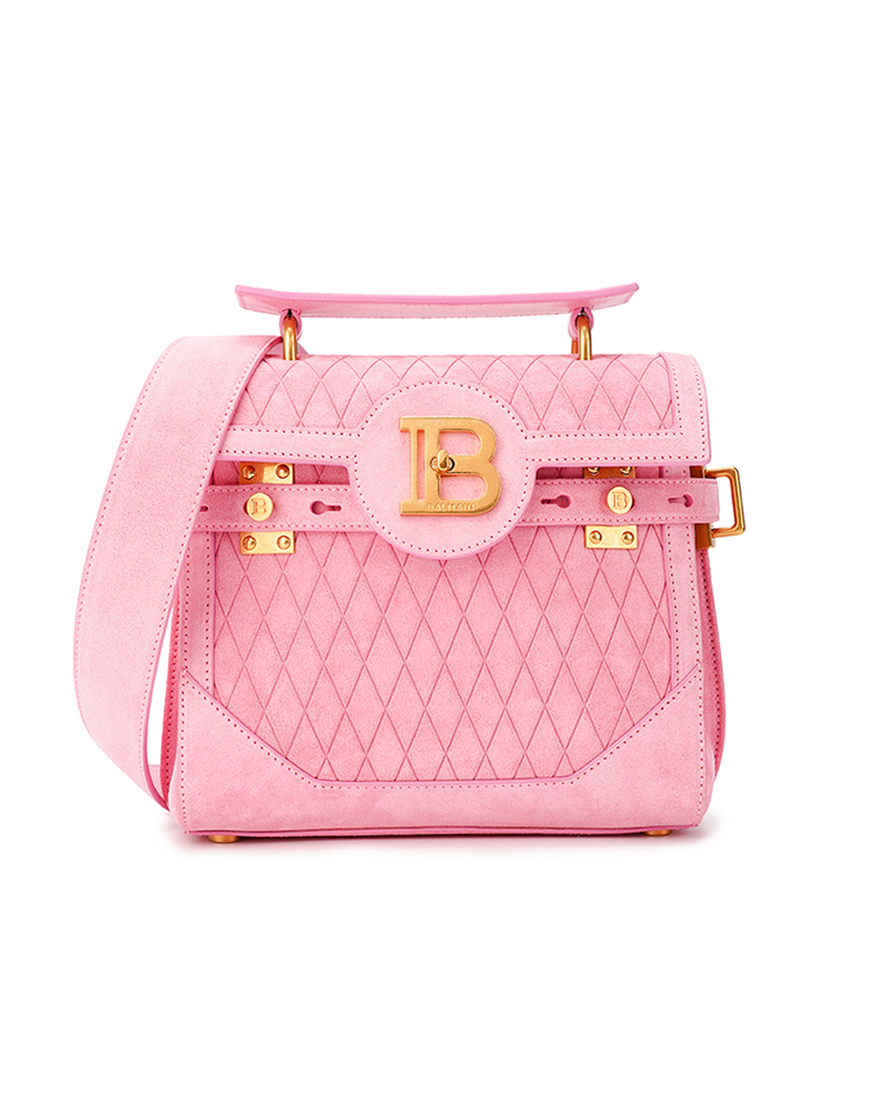 Кожаная сумка B-Buzz 23 Balmain CN0DB530LCLG, розовый цвет • Купить в интернет-магазине Kameron