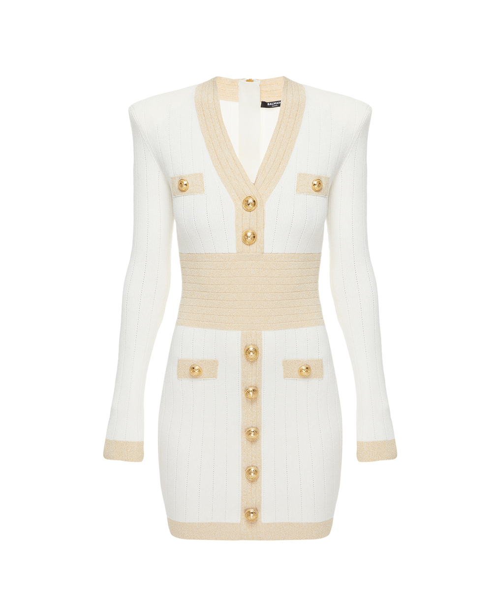 Сукня Balmain AF1R8060KD74, білий колір • Купити в інтернет-магазині Kameron
