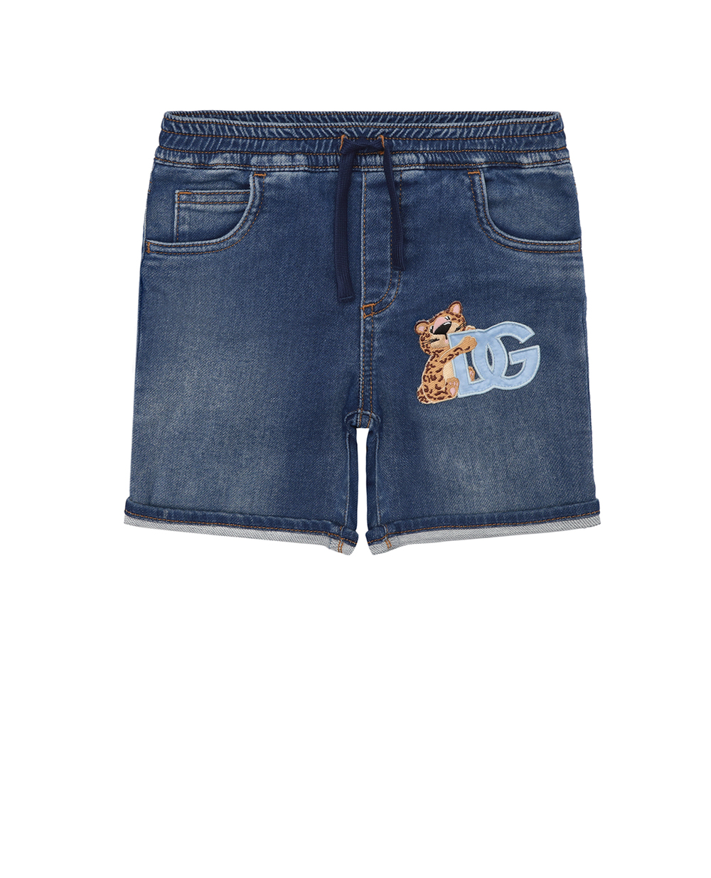 Детские джинсовые шорты Dolce&Gabbana Kids L1JQO0-G7HX4, синий цвет • Купить в интернет-магазине Kameron