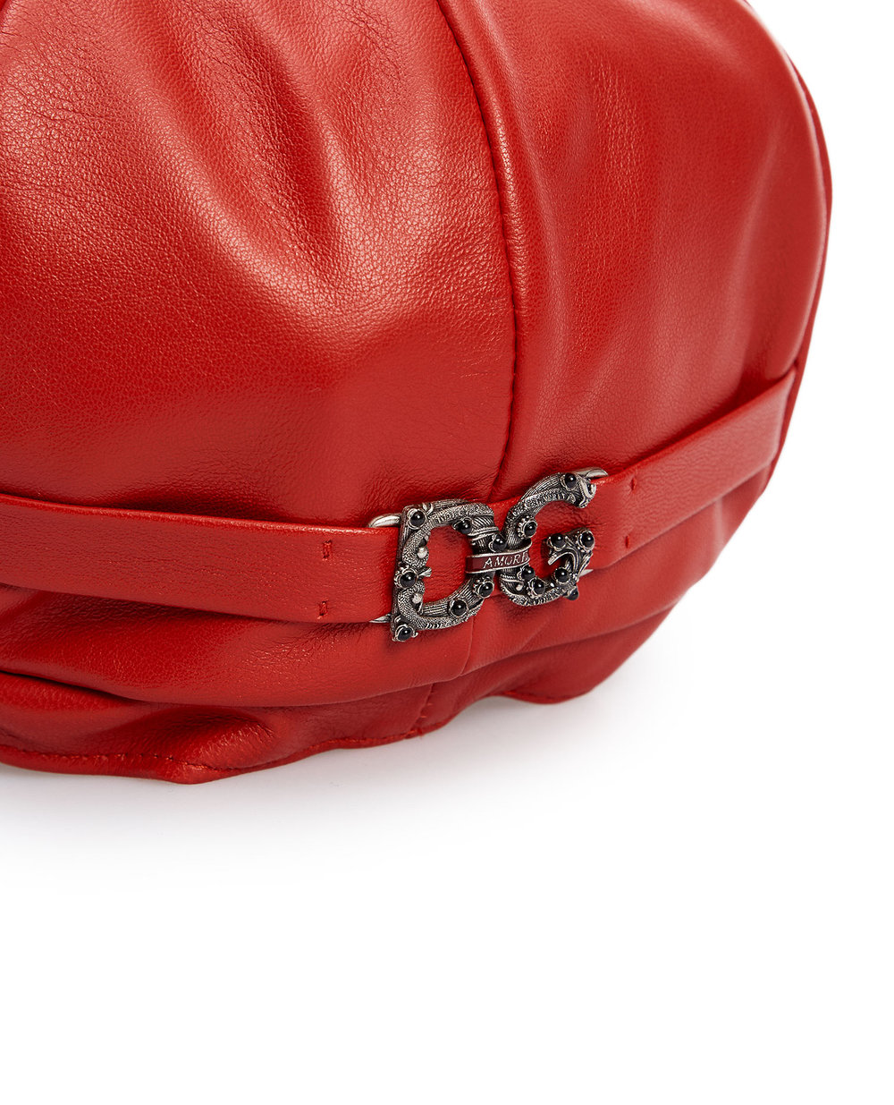 Шкіряне кепі Dolce&Gabbana FH505A-HULAT, красный колір • Купити в інтернет-магазині Kameron