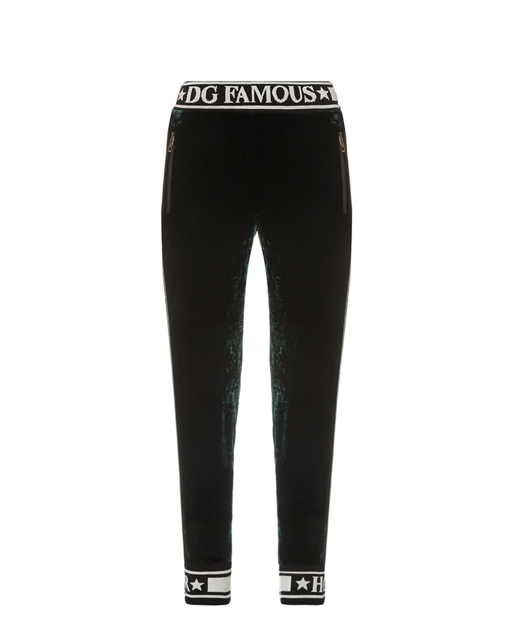 Бархатные спортивные брюки Dolce&Gabbana FTA1DT-FUVJK, зеленый цвет • Купить в интернет-магазине Kameron