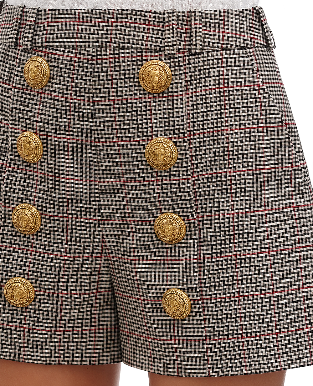 Шерстяные шорты Balmain BF1PA310XF85, бежевый цвет • Купить в интернет-магазине Kameron
