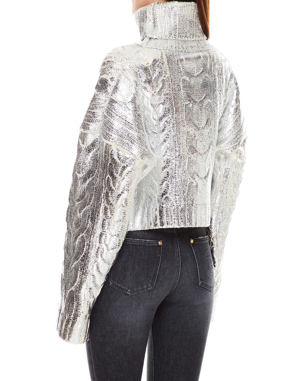 Вовняний светр Balmain WF0KI000K313, срібний колір • Купити в інтернет-магазині Kameron