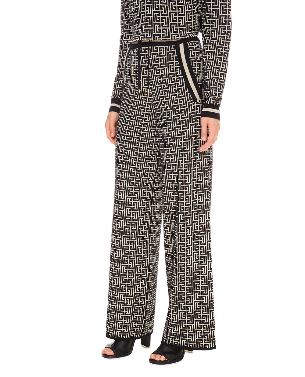Шерстяные брюки Balmain WF1OB015K256, разноцветный цвет • Купить в интернет-магазине Kameron