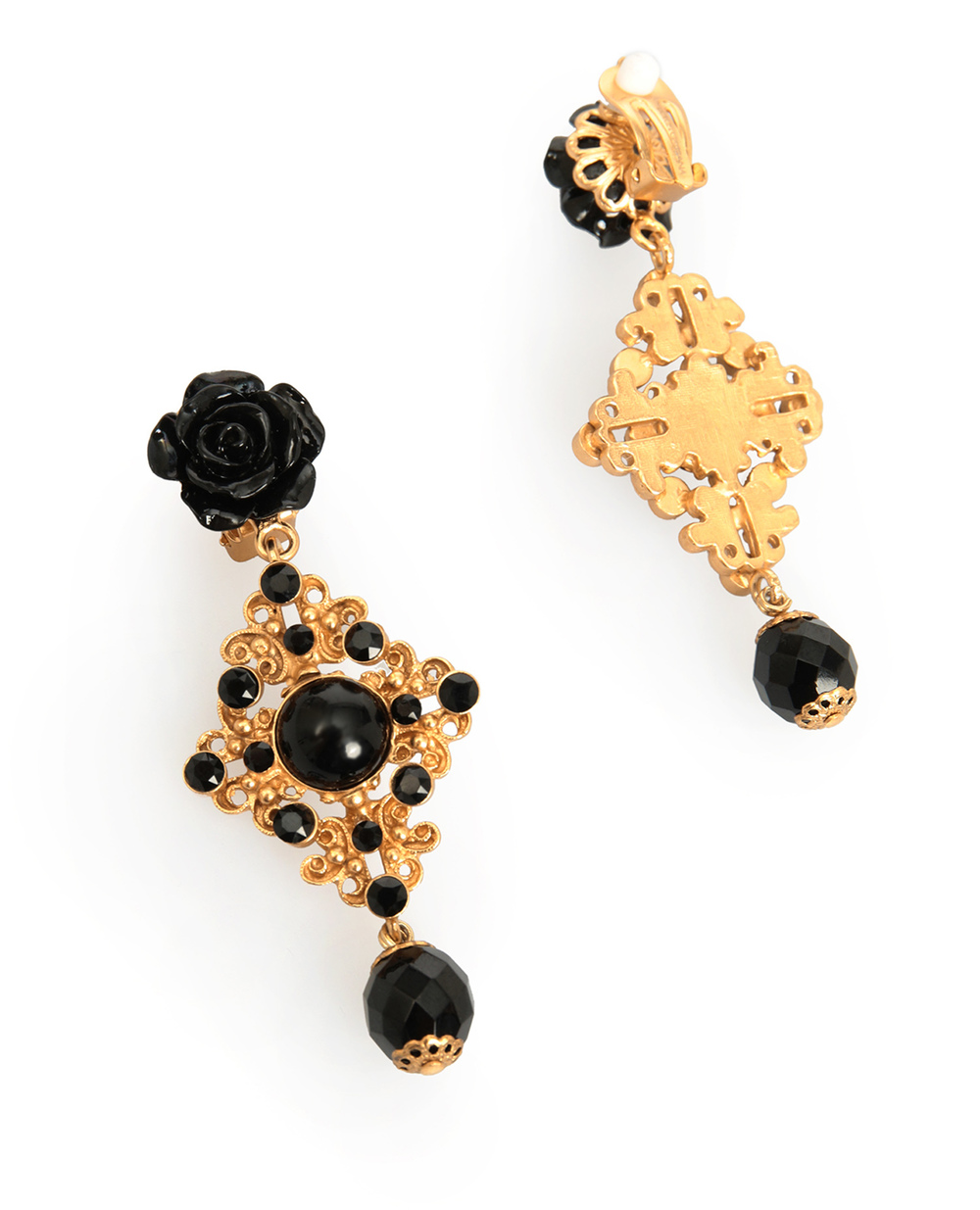 Клипсы Dolce&Gabbana WEM8S6-W1111, золотой цвет • Купить в интернет-магазине Kameron