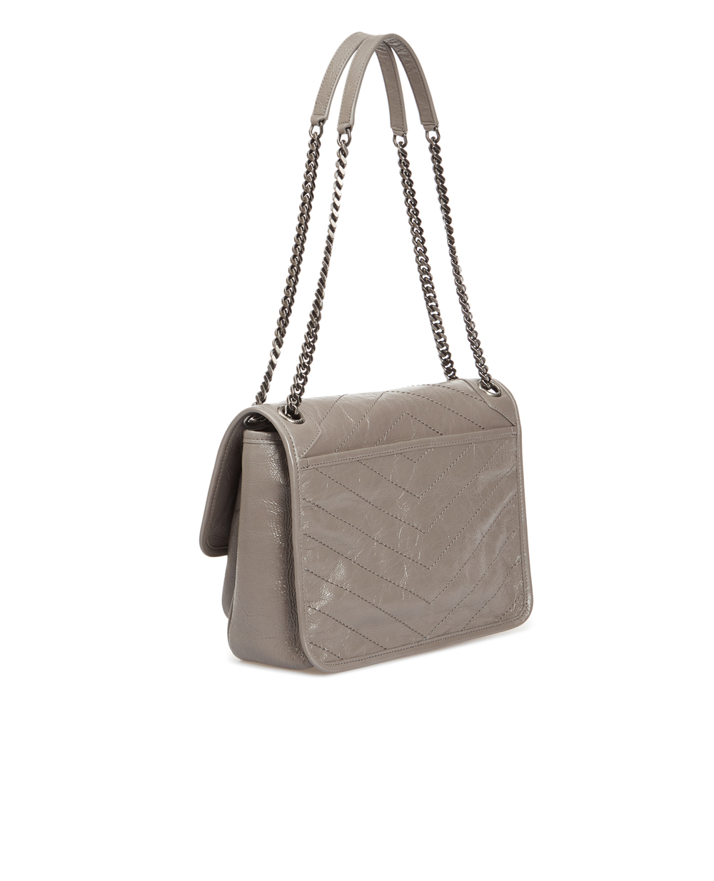 Кожаная сумка Niki Medium Saint Laurent 498894-0EN04-, серый цвет • Купить в интернет-магазине Kameron