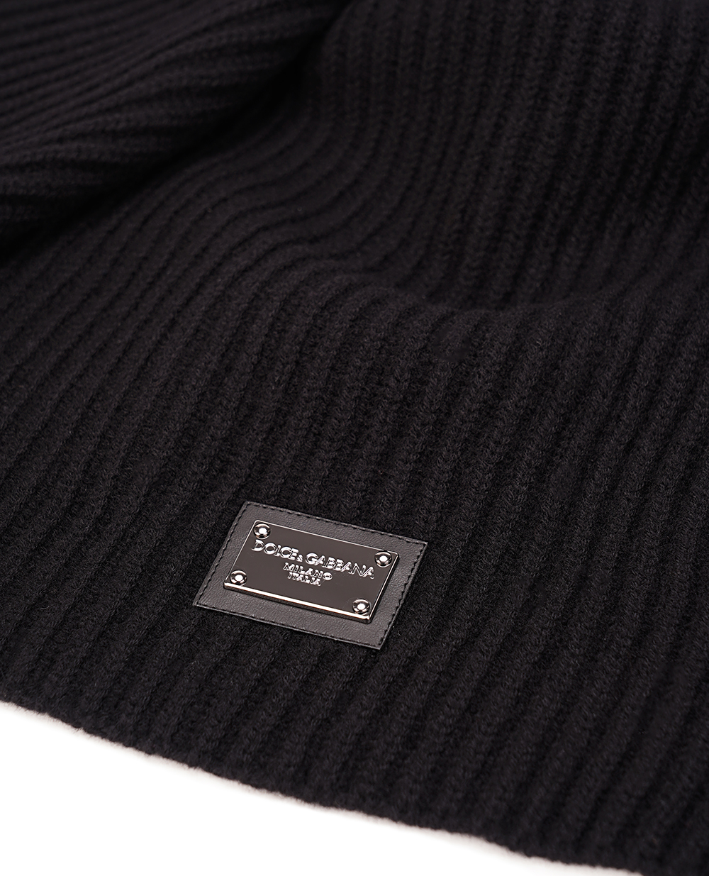 Вовняний шарф Dolce&Gabbana GXK64T-JEMQ5, чорний колір • Купити в інтернет-магазині Kameron