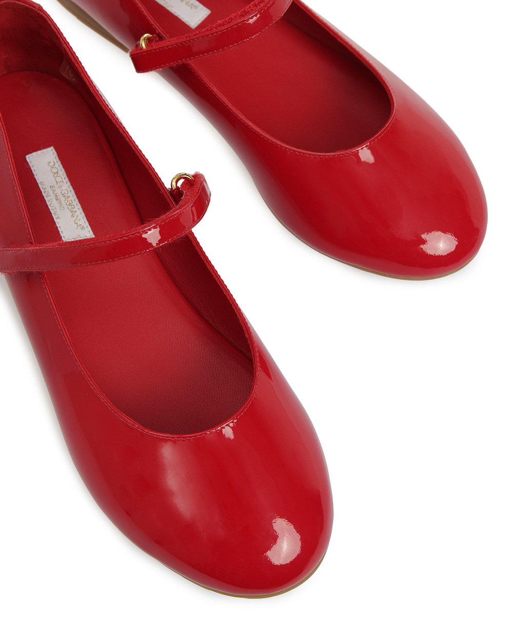 Дитячі лакові балетки Dolce&Gabbana Kids D10699-A1328-L, красный колір • Купити в інтернет-магазині Kameron