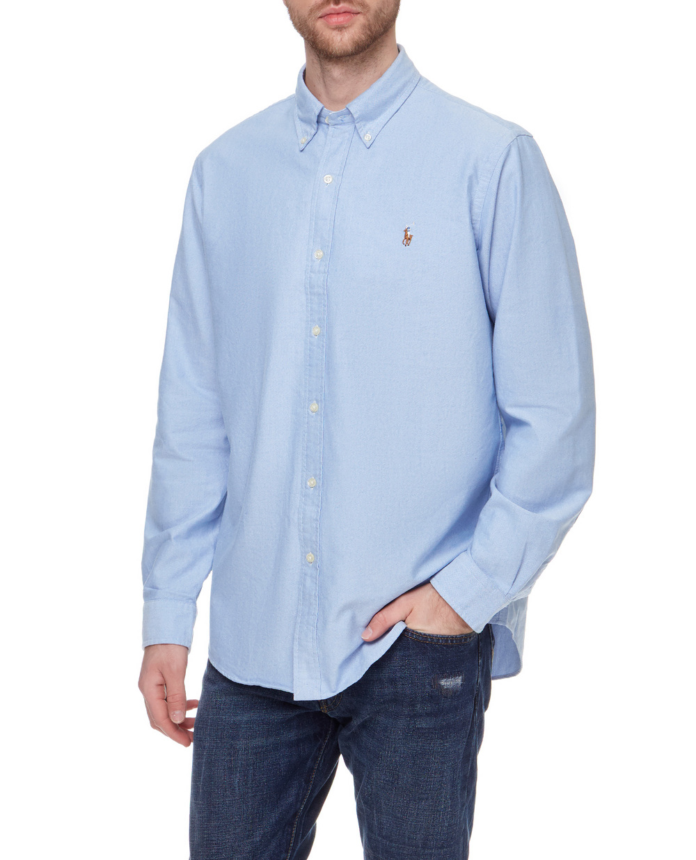 Сорочка Polo Ralph Lauren 710795462001, блакитний колір • Купити в інтернет-магазині Kameron