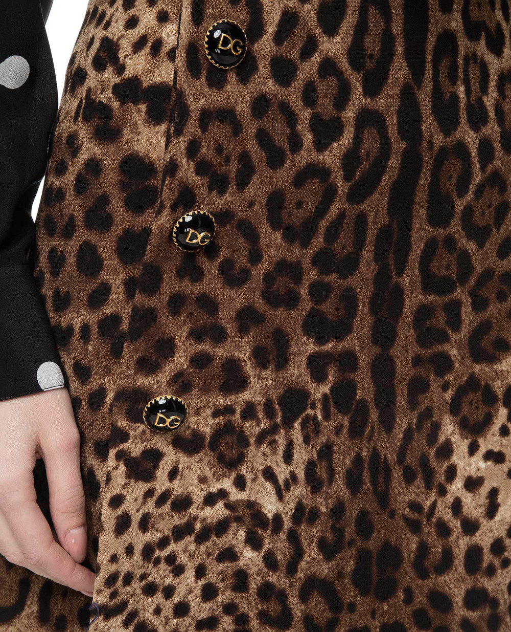 Вовняна спідниця Dolce&Gabbana F4BPBT-FS2A3, коричневий колір • Купити в інтернет-магазині Kameron