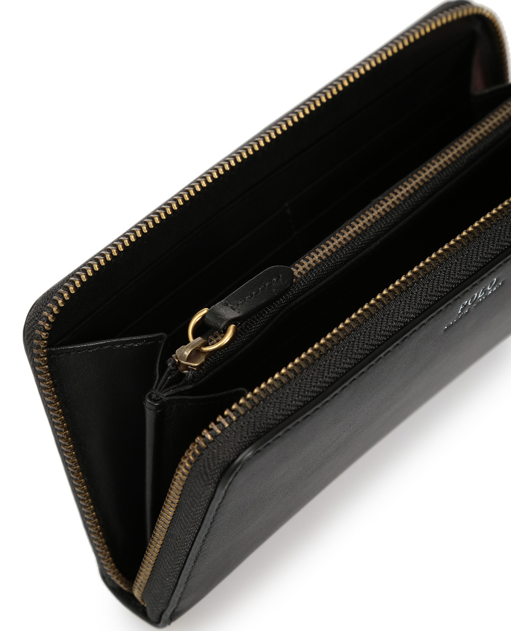 Жіночий чорний шкіряний гаманець Polo Ralph Lauren 427768729002, чорний колір • Купити в інтернет-магазині Kameron