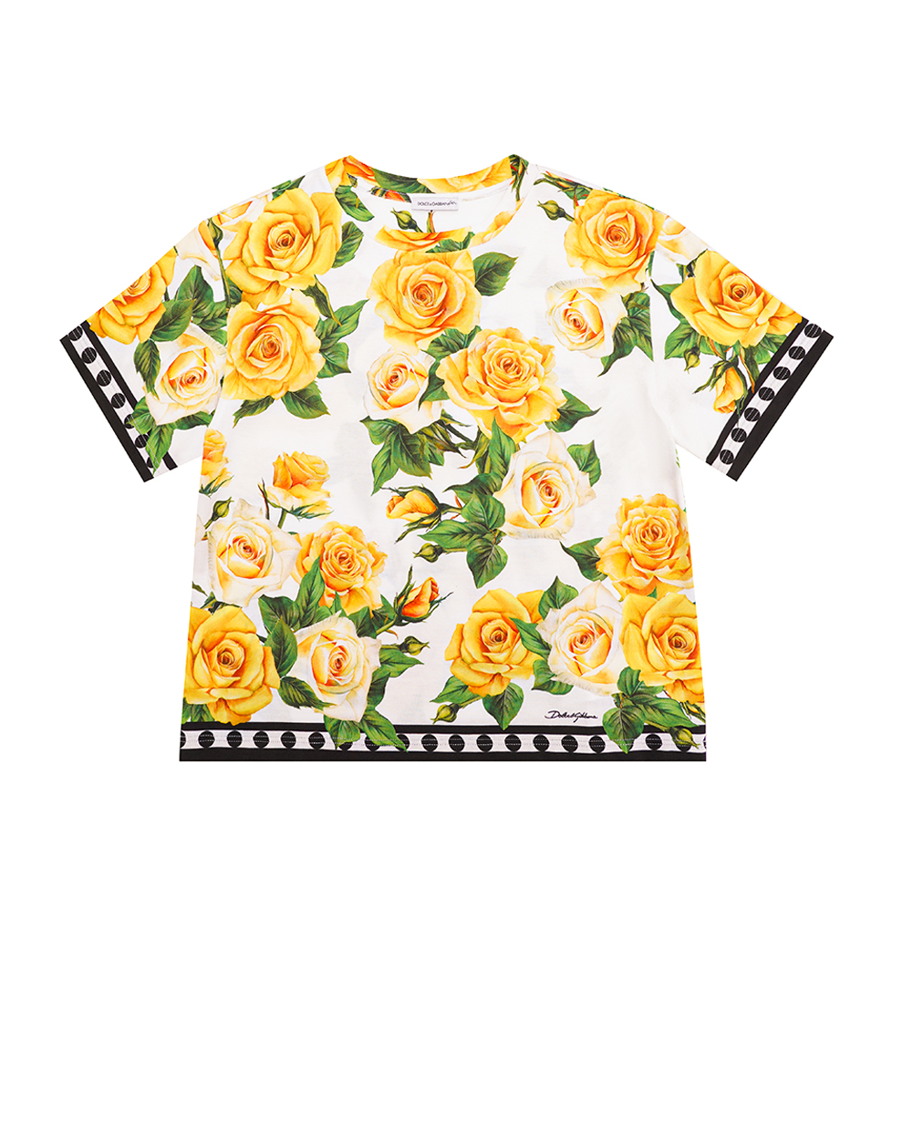 Детская футболка Dolce&Gabbana Kids L5JTJK-G7K6M-B, белый цвет • Купить в интернет-магазине Kameron