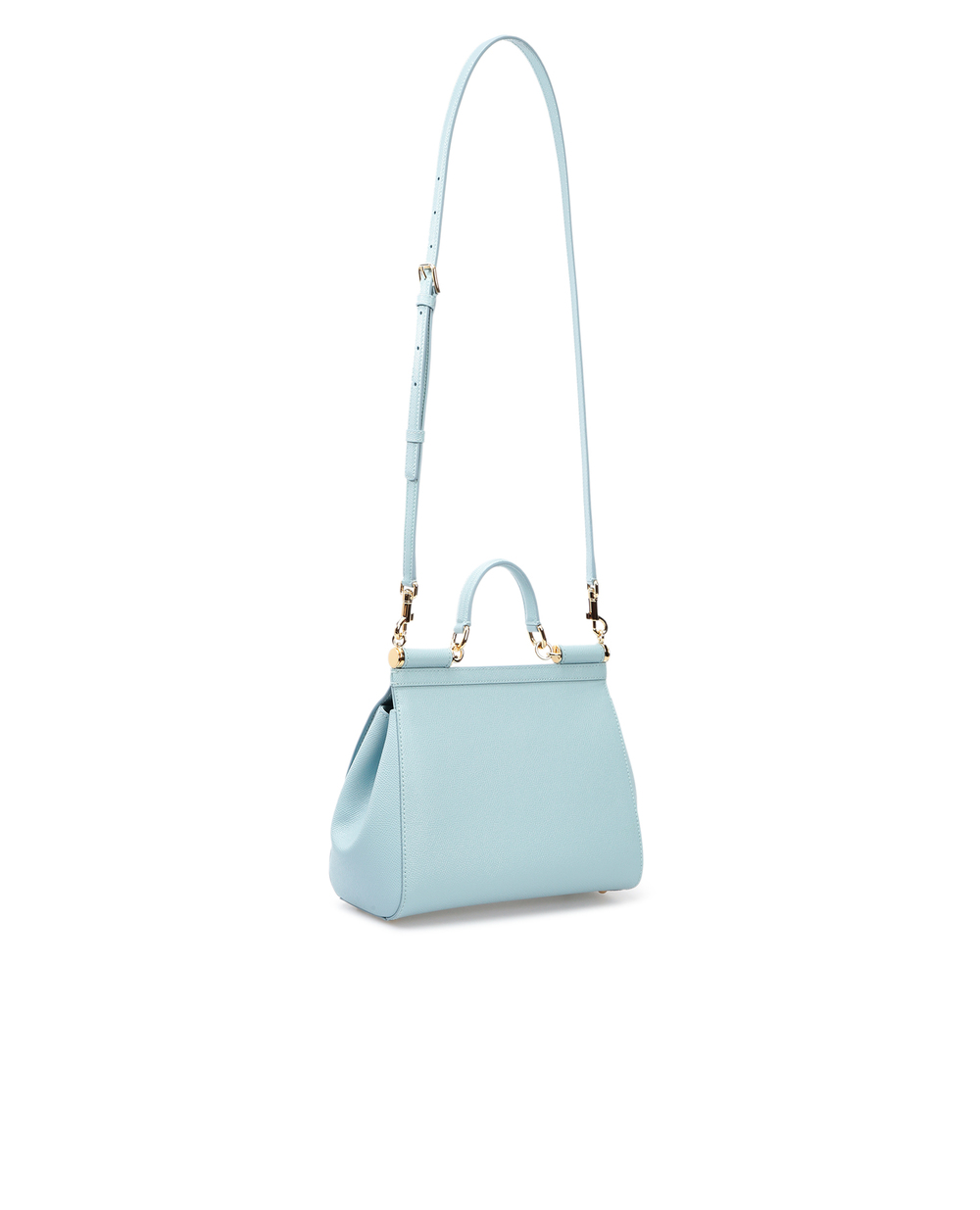 Кожаная сумка Sicily Dolce&Gabbana BB6002-A1001, голубой цвет • Купить в интернет-магазине Kameron