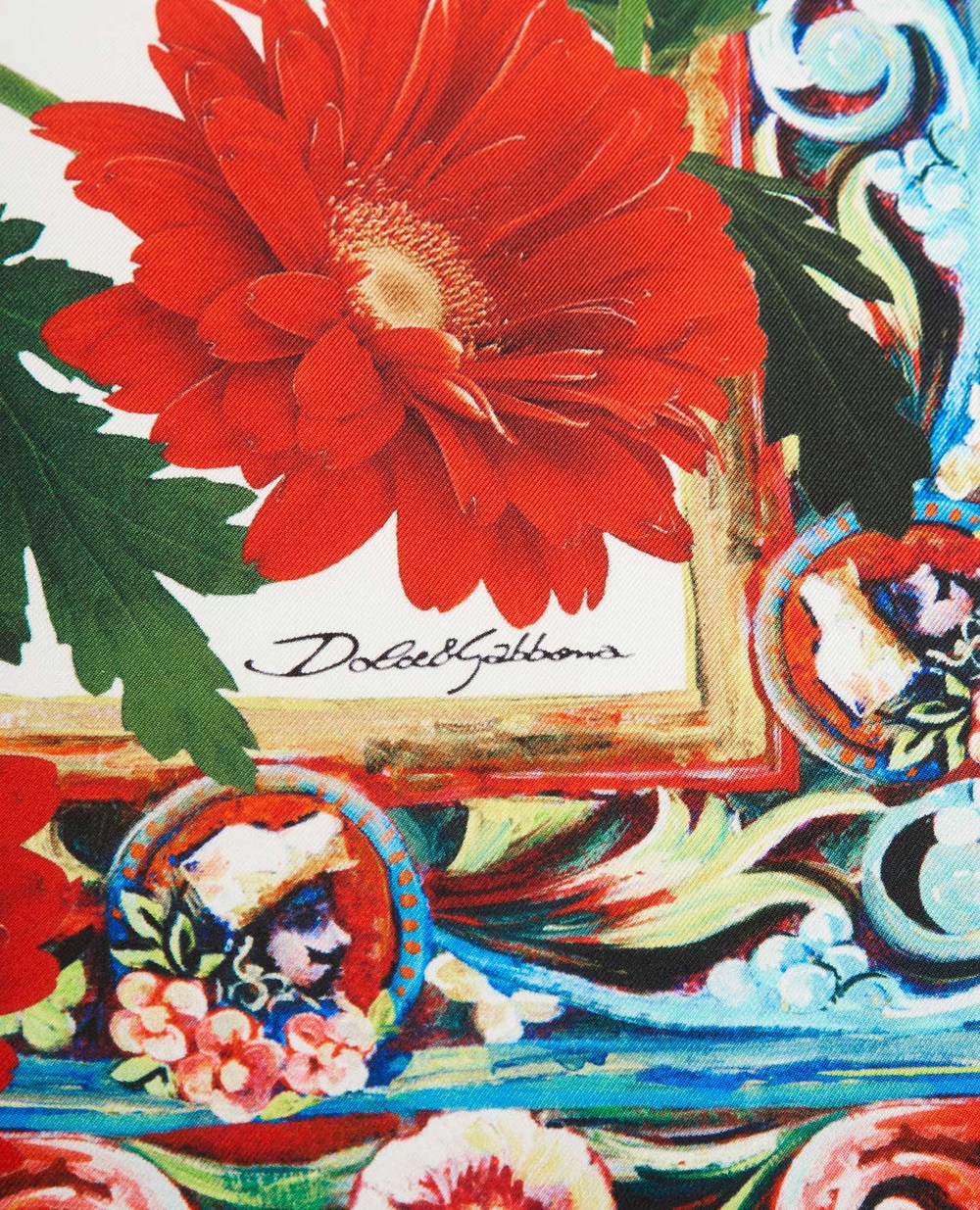Шелковый платок Dolce&Gabbana FN093R-G0TFY, разноцветный цвет • Купить в интернет-магазине Kameron