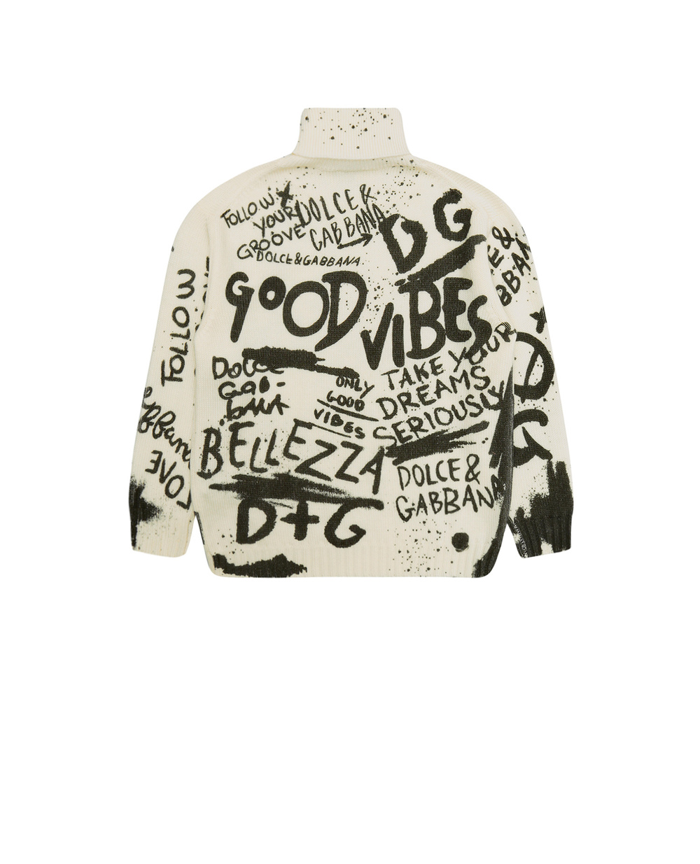 Шерстяной свитер Dolce&Gabbana Kids L4KWA7-JAHIW-S, белый цвет • Купить в интернет-магазине Kameron