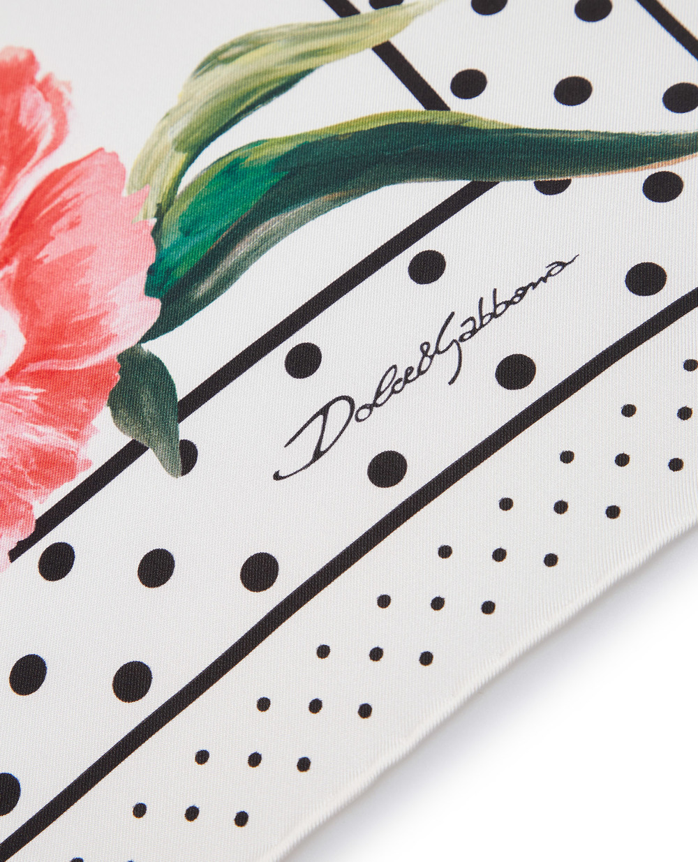 Шовкова хустина Dolce&Gabbana FN092R-GDAWX, білий колір • Купити в інтернет-магазині Kameron