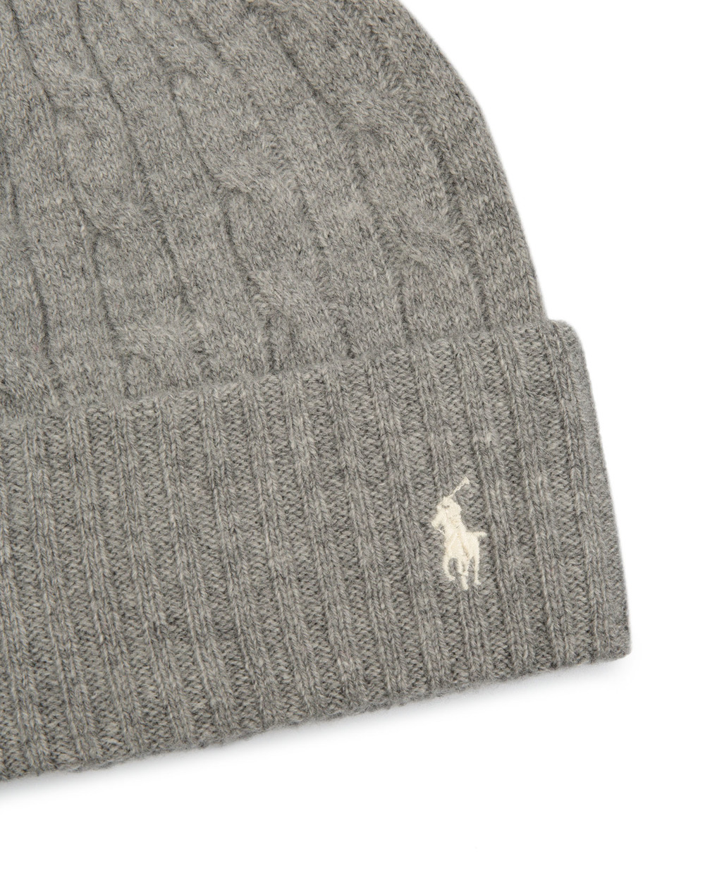 Шерстяная шапка Polo Ralph Lauren 455823039002, серый цвет • Купить в интернет-магазине Kameron