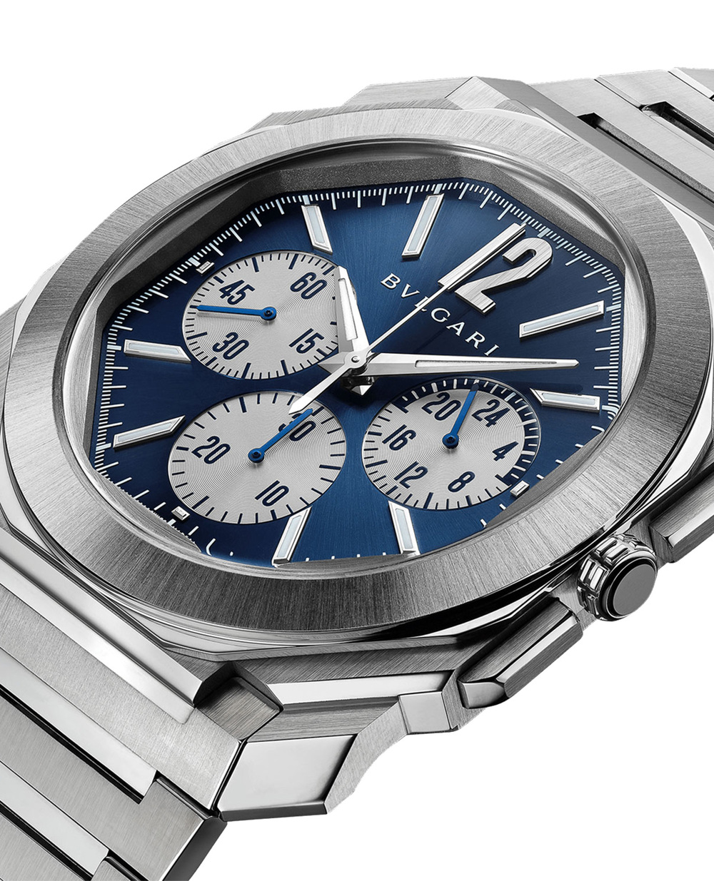 Часы Octo Finissimo Chronograph GMT Bulgari 103467, белый цвет • Купить в интернет-магазине Kameron