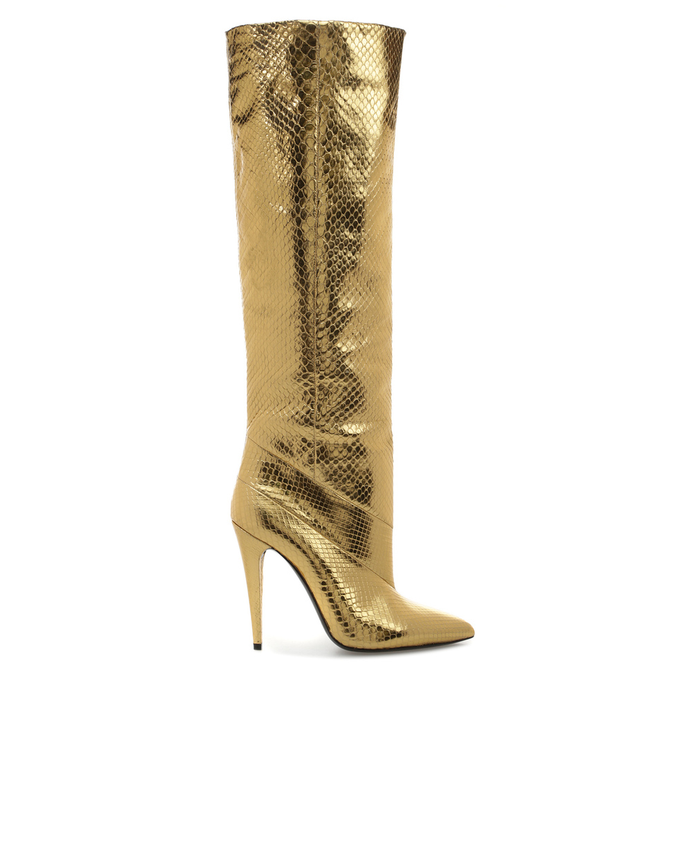 Кожаные сапоги Abbey Saint Laurent 569641-EXZ00, золотой цвет • Купить в интернет-магазине Kameron