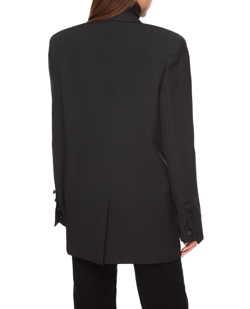 Вовняний жакет Tuxedo Saint Laurent 714172-Y512W, чорний колір • Купити в інтернет-магазині Kameron