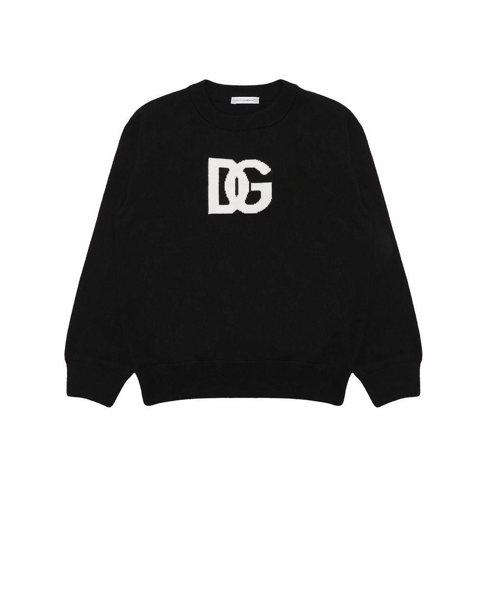Детский шерстяной джемпер Dolce&Gabbana Kids L4KWD4-JBVW5-B, черный цвет • Купить в интернет-магазине Kameron