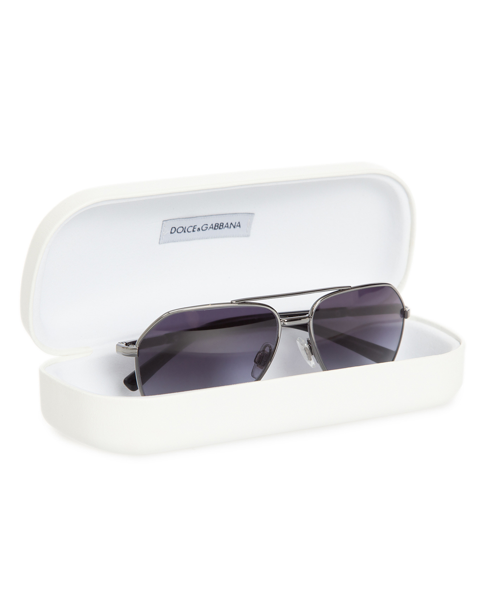 Солнцезащитные очки Dolce&Gabbana 212504/8G 52FW19, серебряный цвет • Купить в интернет-магазине Kameron