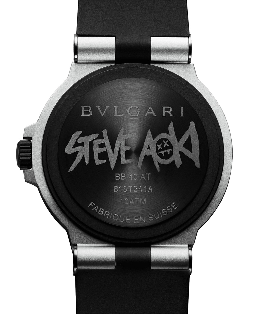 Годинник Bvlgari Aluminium Steve Aoki Bulgari 103539, чорний колір • Купити в інтернет-магазині Kameron