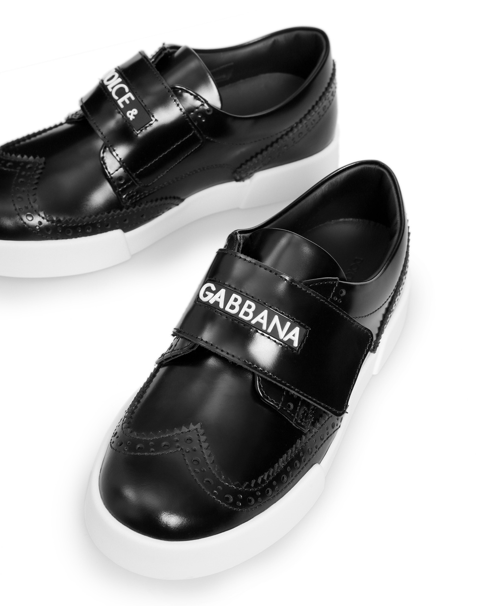 Кожаные сникеры Dolce&Gabbana DA0725-A1428-S-, черный цвет • Купить в интернет-магазине Kameron