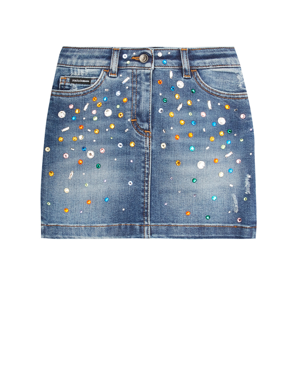 Джинсовая юбка Dolce&Gabbana Kids L53I42-LDA24-B, синий цвет • Купить в интернет-магазине Kameron