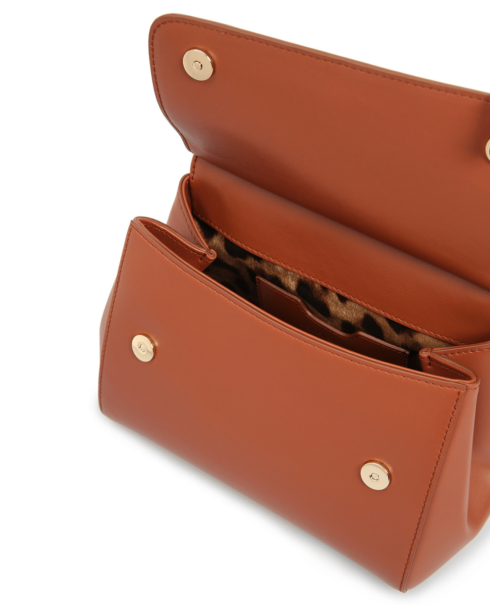 Кожаная сумка Sicily  Dolce&Gabbana BB6003-AW752, коричневый цвет • Купить в интернет-магазине Kameron