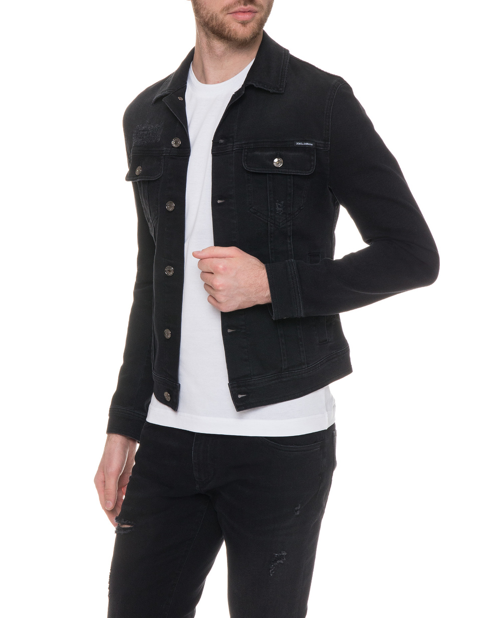 Джинсова куртка Dolce&Gabbana G9JC2D-G8BR3, чорний колір • Купити в інтернет-магазині Kameron