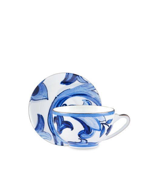 Dolce&Gabbana Чайна чашка з блюдцем з порцеляни - Артикул: TC0102-TCA37
