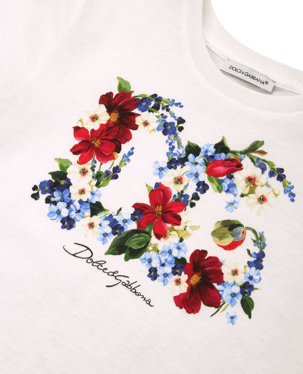 Дитяча футболка Dolce&Gabbana Kids L5JTHZ-G7CF9-S, білий колір • Купити в інтернет-магазині Kameron