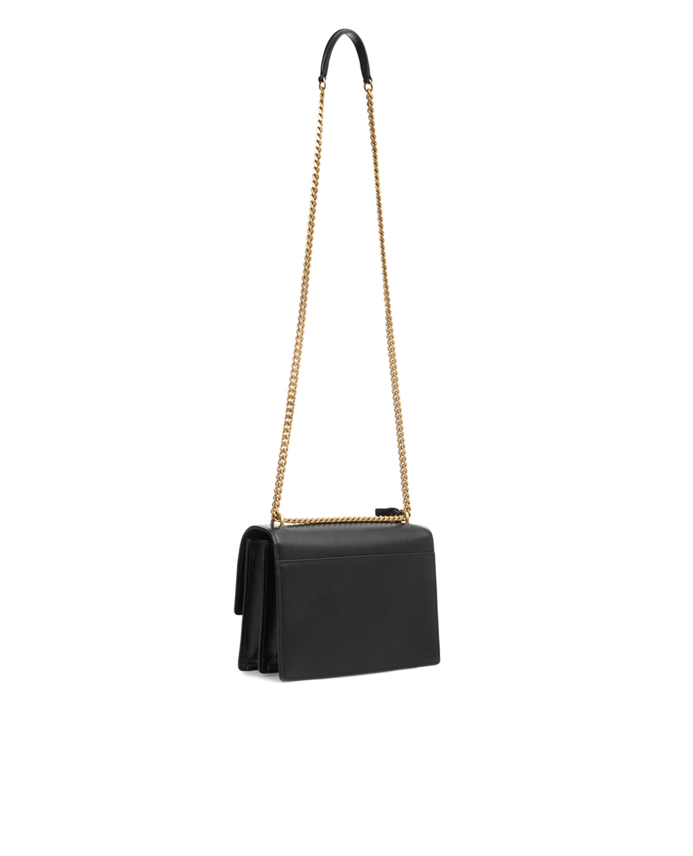 Кожаная сумка Sunset Medium Saint Laurent 442906-D420W, черный цвет • Купить в интернет-магазине Kameron