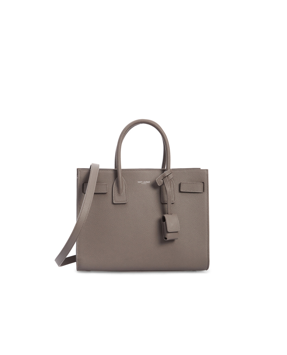 Кожаная сумка Sac De Jour Baby Saint Laurent 421863-B681N-, серый цвет • Купить в интернет-магазине Kameron
