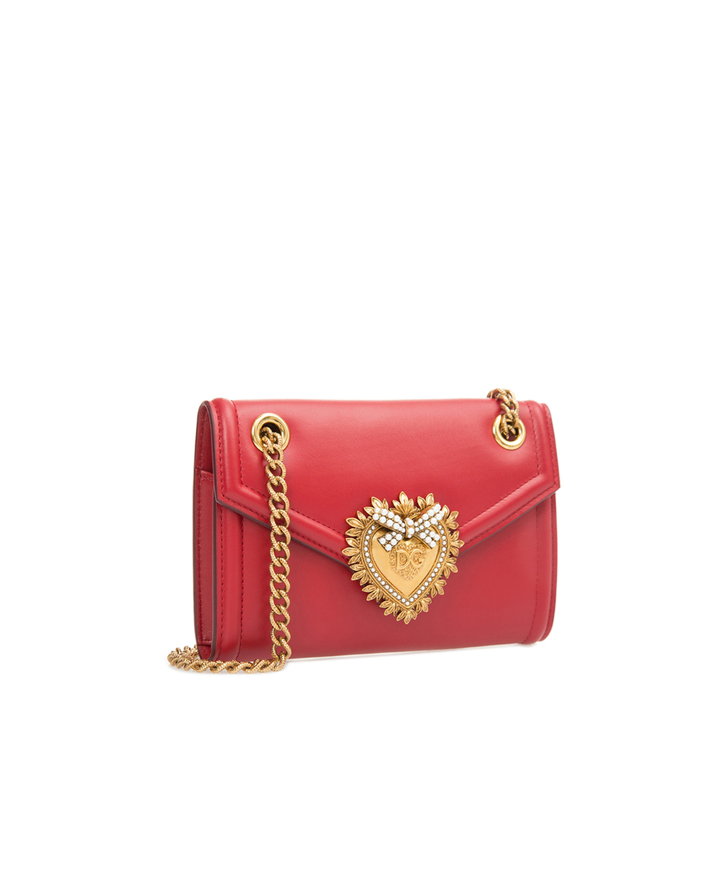 Шкіряна сумка Mini Devotion Dolce&Gabbana BI1168-AV893, красный колір • Купити в інтернет-магазині Kameron
