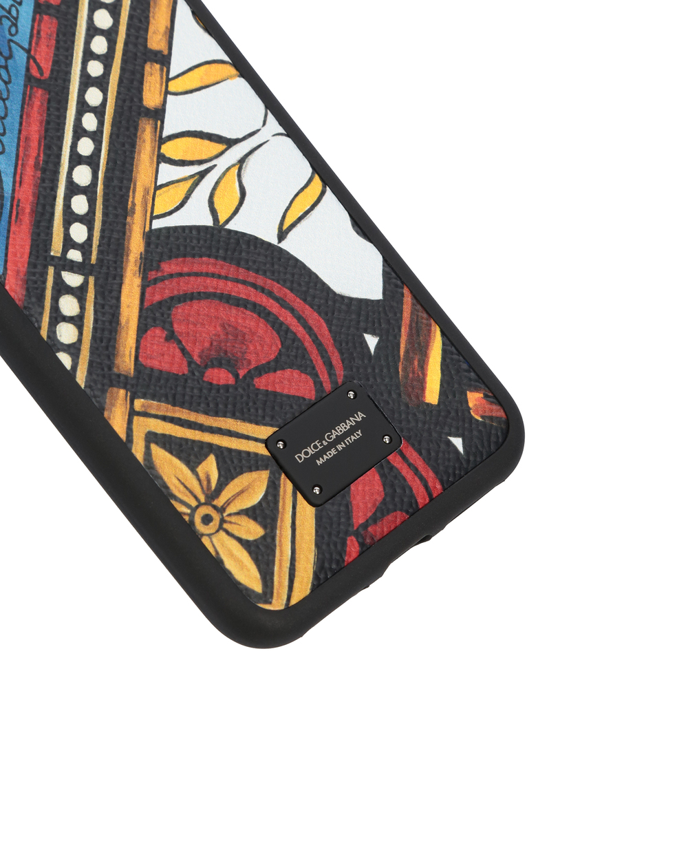 Кожаный чехол для iPhone X Dolce&Gabbana BP2408-AZ657, черный цвет • Купить в интернет-магазине Kameron