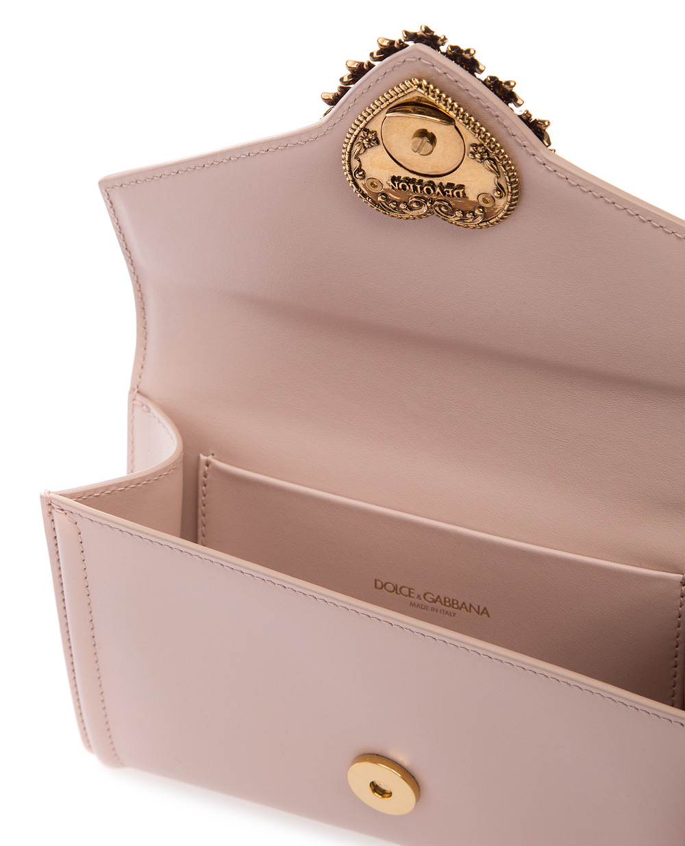 Кожаная поясная сумка Devotion Dolce&Gabbana BB6706-AV893, розовый цвет • Купить в интернет-магазине Kameron