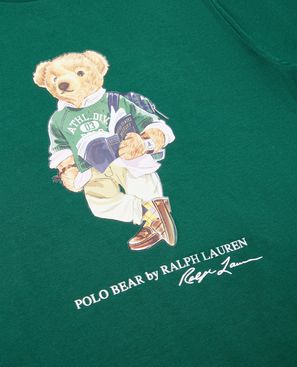 Детская футболка Polo Bear Polo Ralph Lauren Kids 322853828009, зеленый цвет • Купить в интернет-магазине Kameron