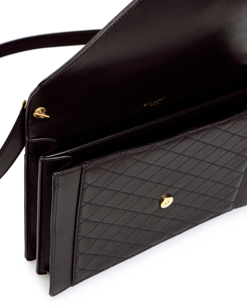 Кожаная сумка Gaby Saint Laurent 668863-1EL07, черный цвет • Купить в интернет-магазине Kameron