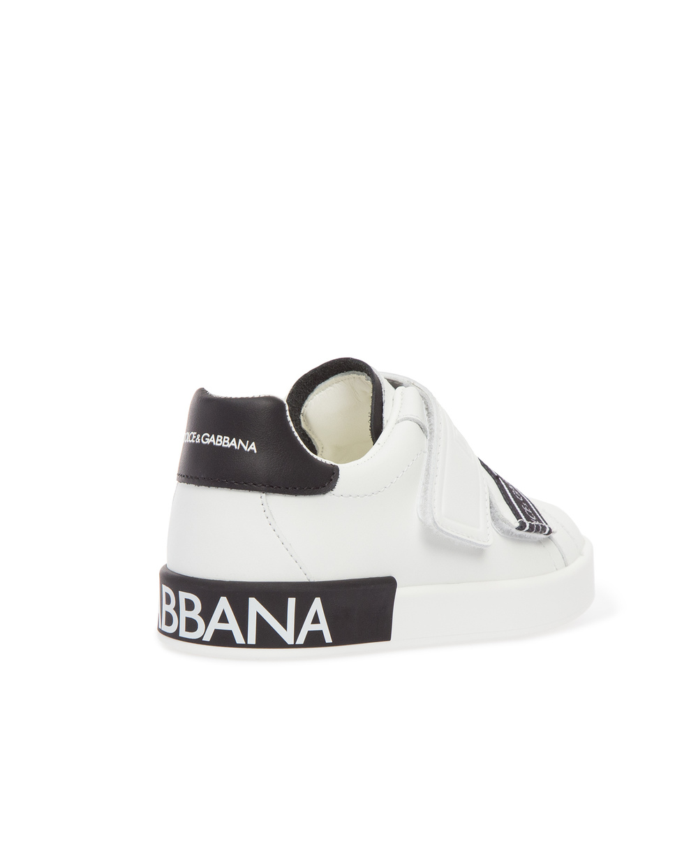 Детские кожаные сникеры Dolce&Gabbana Kids DA0786-AX176-L, белый цвет • Купить в интернет-магазине Kameron