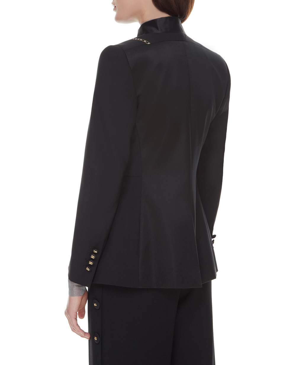 Шерстяной жакет Dolce&Gabbana F26COT-FUBEF, черный цвет • Купить в интернет-магазине Kameron