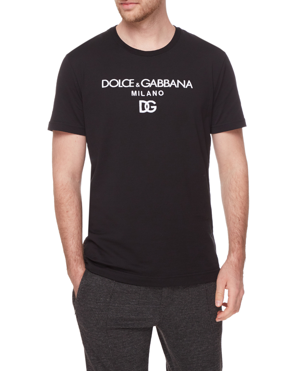 Футболка Dolce&Gabbana G8NC5Z-G7B9X, чорний колір • Купити в інтернет-магазині Kameron