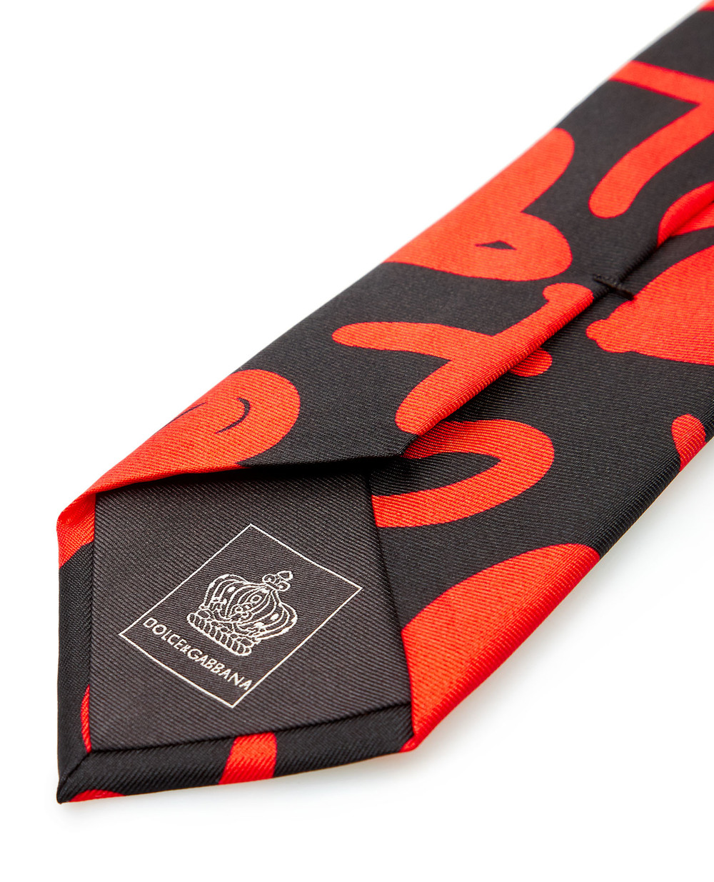 Шовкова краватка Dolce&Gabbana GT149E-IS1KE, чорний колір • Купити в інтернет-магазині Kameron