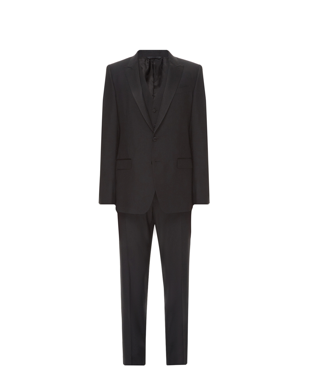 Шерстяной костюм Martini (пиджак, жилет, брюки) Dolce&Gabbana GK2WMT-FU2Z8, черный цвет • Купить в интернет-магазине Kameron