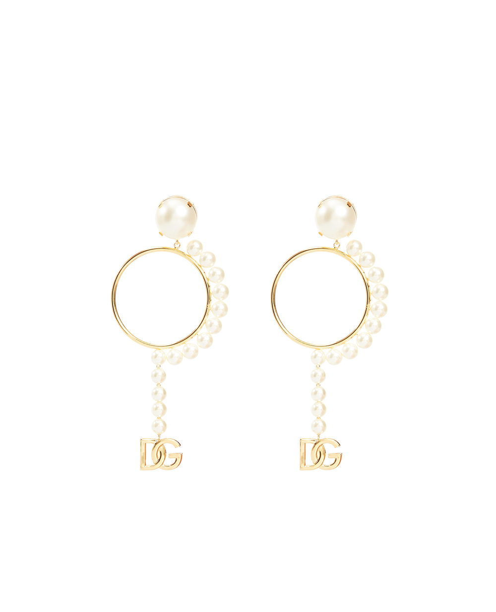 Клипсы Dolce&Gabbana WEN8P1-W1111, золотой цвет • Купить в интернет-магазине Kameron