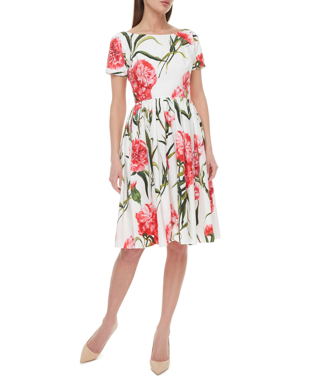Сукня Dolce&Gabbana F6ZT7T-HS5NH, білий колір • Купити в інтернет-магазині Kameron