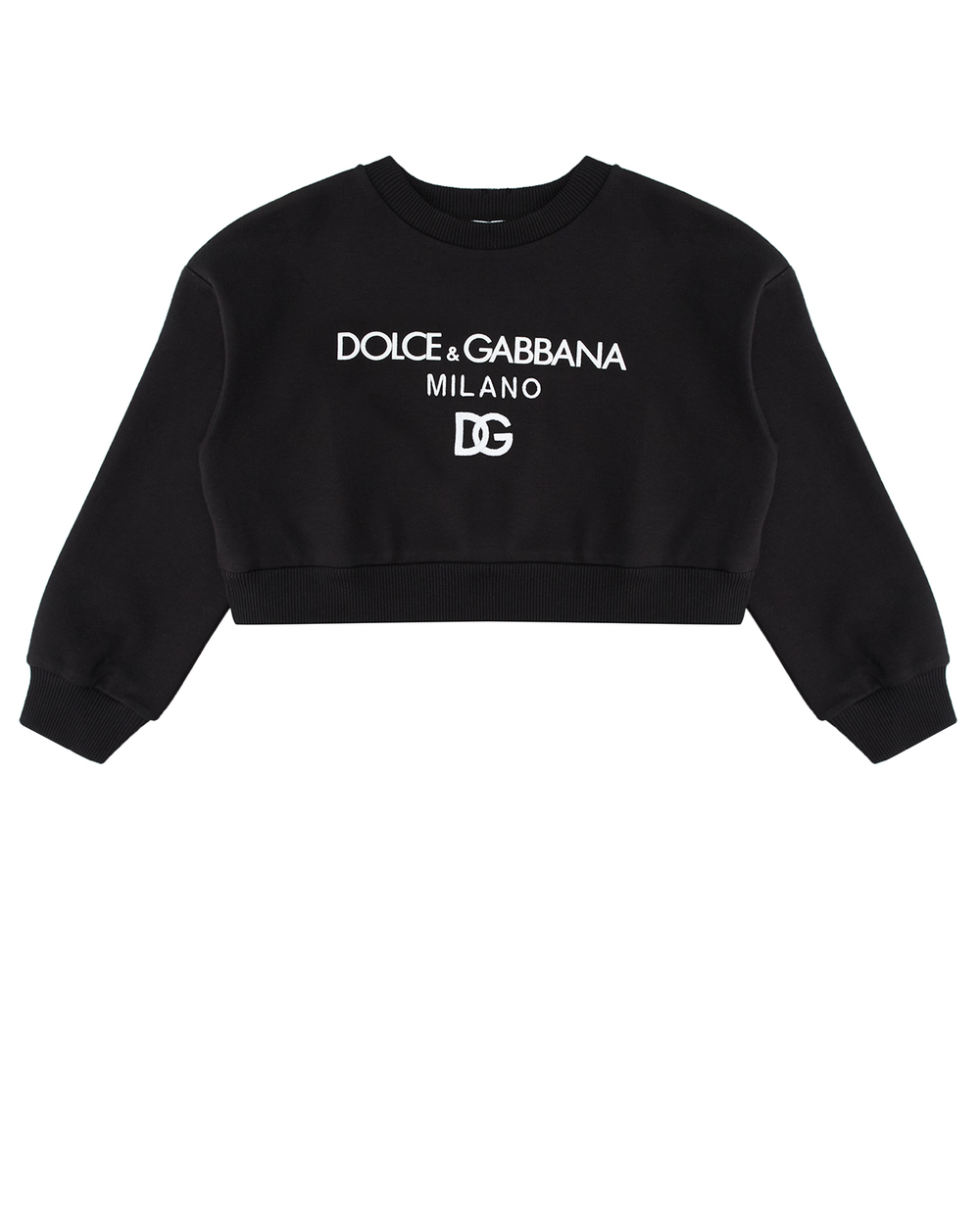 Дитячий світшот Dolce&Gabbana Kids L5JW8S-G7I0J-S, чорний колір • Купити в інтернет-магазині Kameron